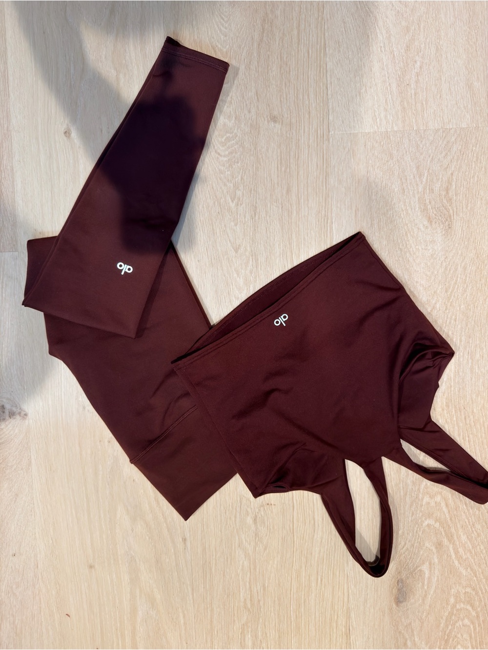 ALO Yoga Burgundy Seamless Tank with Subtle Logo